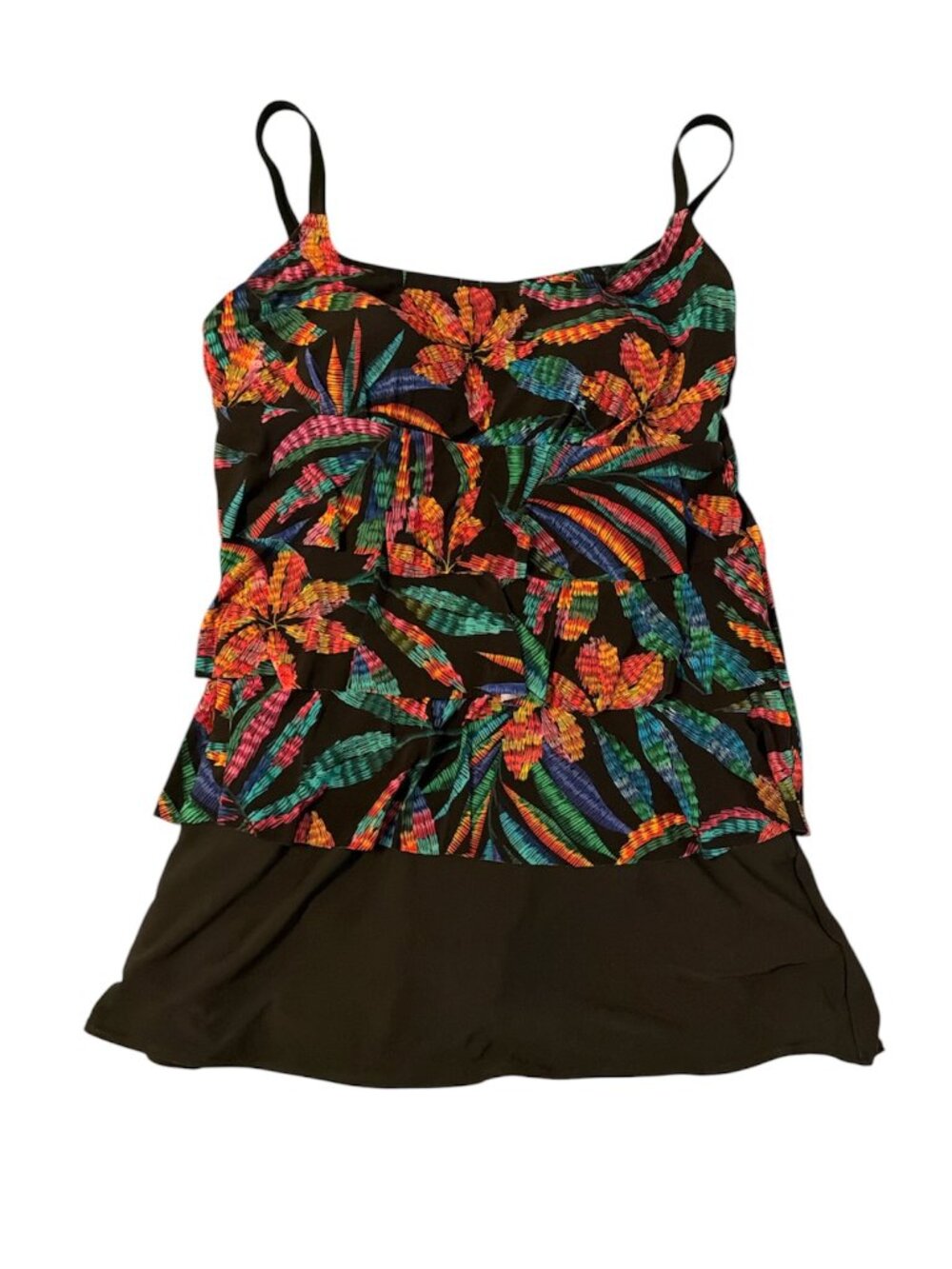 Great Lengths Swimsuit Women's Size 10 Ruffle Skirtini One-Piece Bathing Suit